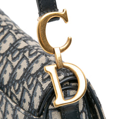 Mini Oblique Canvas Saddle Bag