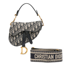 Mini Oblique Canvas Saddle Bag