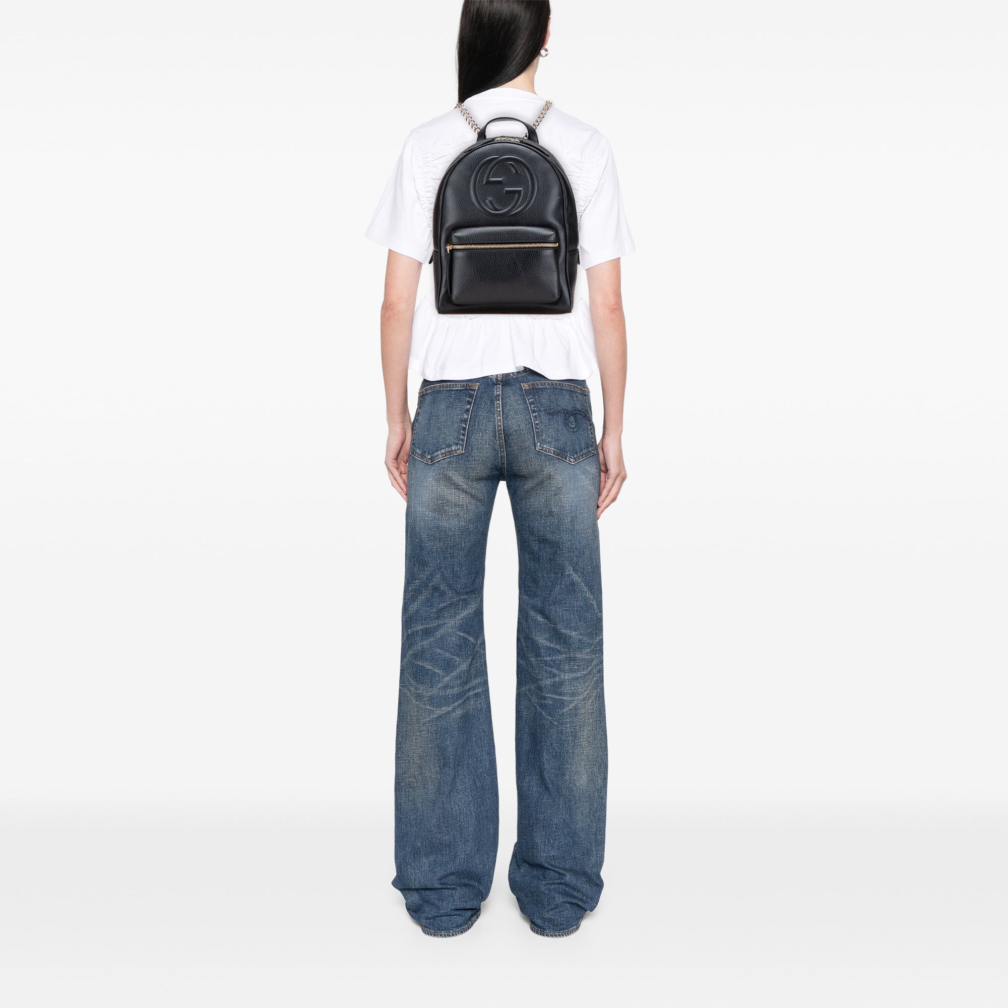 Pebbled Calfskin Soho Chain Backpack