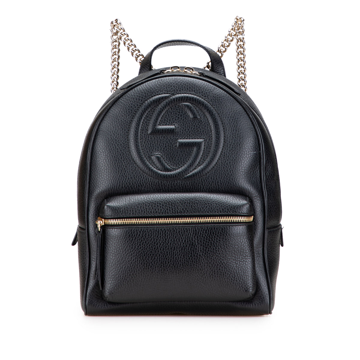 Pebbled Calfskin Soho Chain Backpack