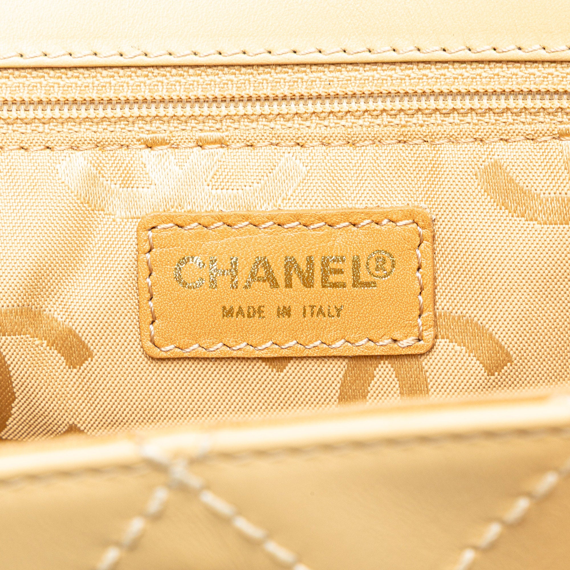 CC Calfskin Wild Stitch Flap Shoulder Bag