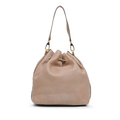 Calfskin Front Pocket Bucket Bag