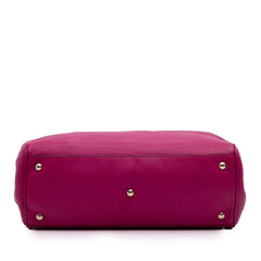 Medium Calfskin Bamboo Shopper Satchel