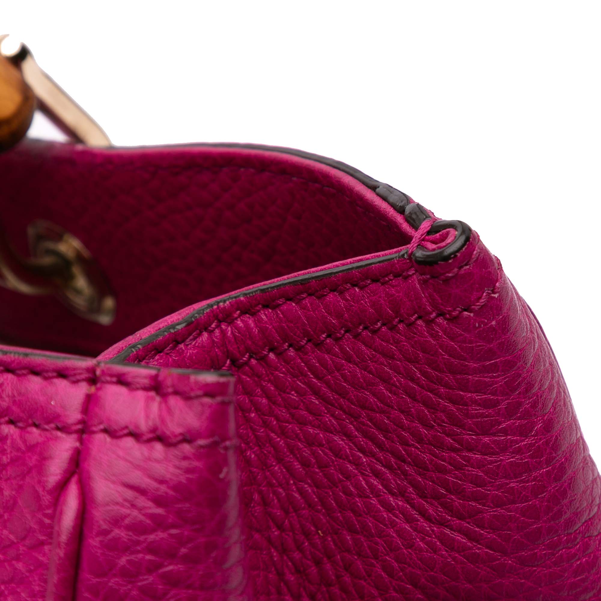Medium Calfskin Bamboo Shopper Satchel