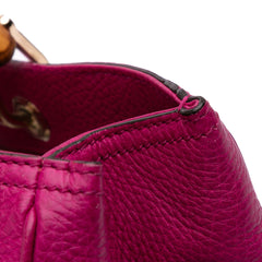 Medium Calfskin Bamboo Shopper Satchel