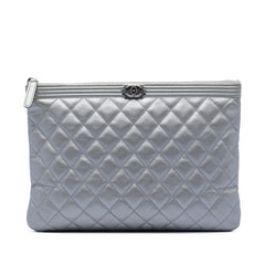 Medium Quilted Caviar Boy O Case Clutch