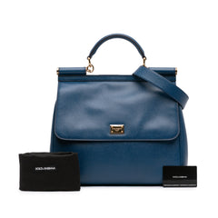 Large Calfskin Miss Sicily Satchel