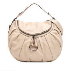 Medium Pebbled Calfskin Icon Bit Satchel