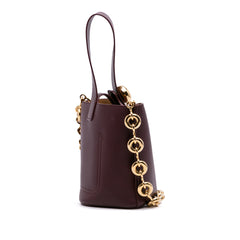 Mini Calfskin Pebble Bucket Bag