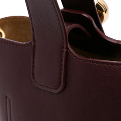 Mini Calfskin Pebble Bucket Bag