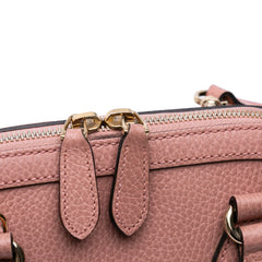Mini Leather GG Charm Dome Satchel