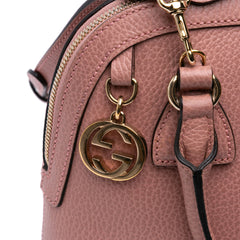 Mini Leather GG Charm Dome Satchel