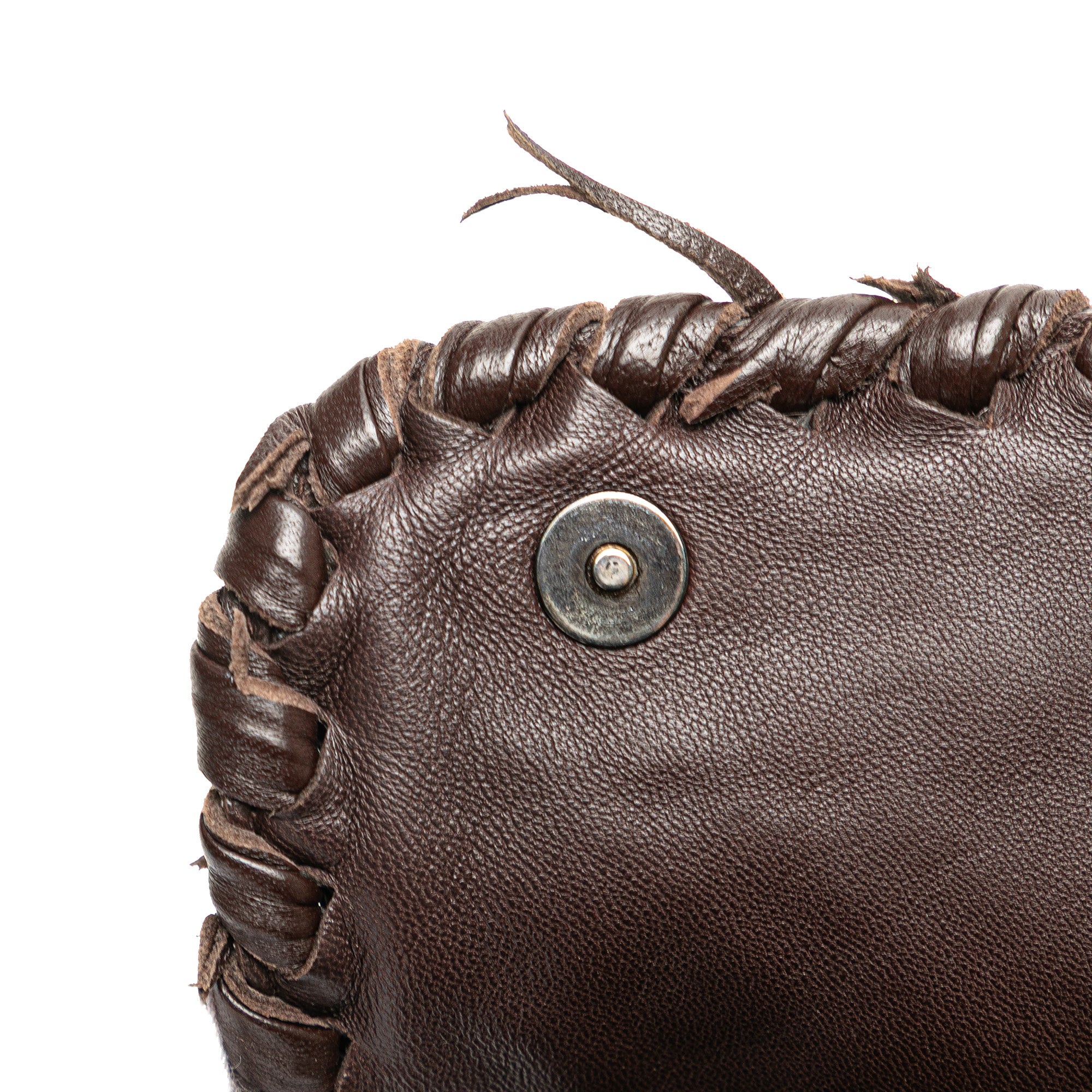 Nappa Intrecciato Fringe Flap Clutch