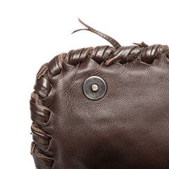 Nappa Intrecciato Fringe Flap Clutch
