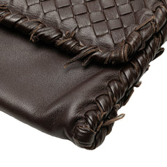 Nappa Intrecciato Fringe Flap Clutch