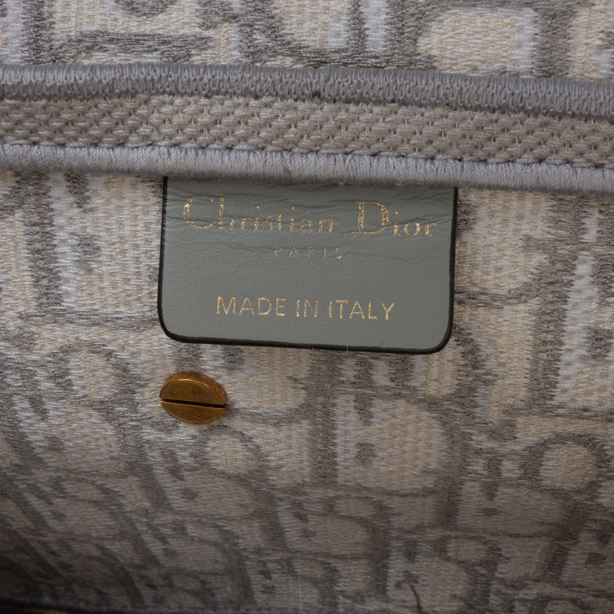 Oblique Embroidered Canvas Saddle Bag