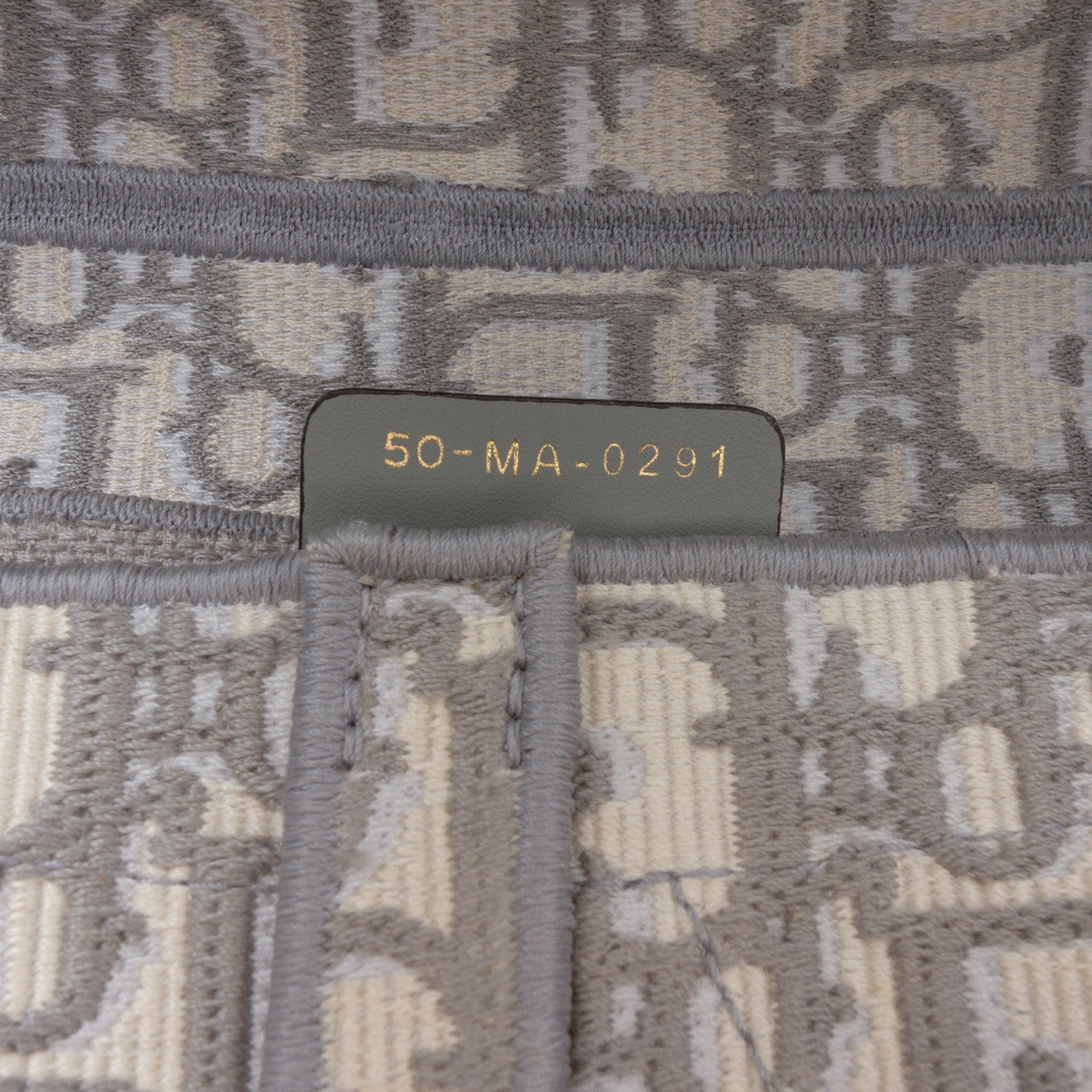 Oblique Embroidered Canvas Saddle Bag