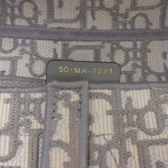 Oblique Embroidered Canvas Saddle Bag