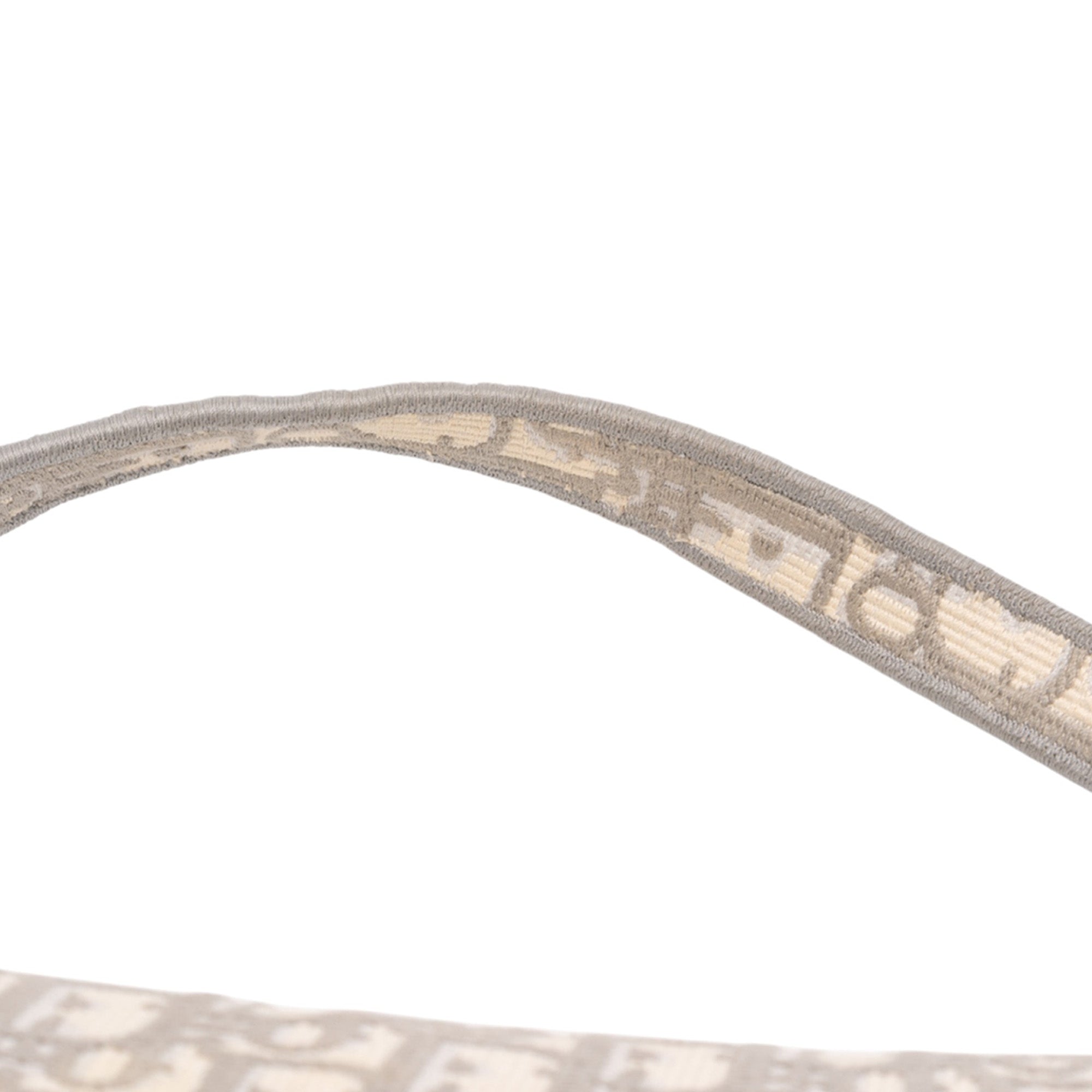 Oblique Embroidered Canvas Saddle Bag