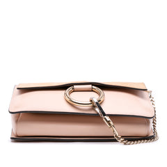 Small Suede and Calfskin Faye Crossbody