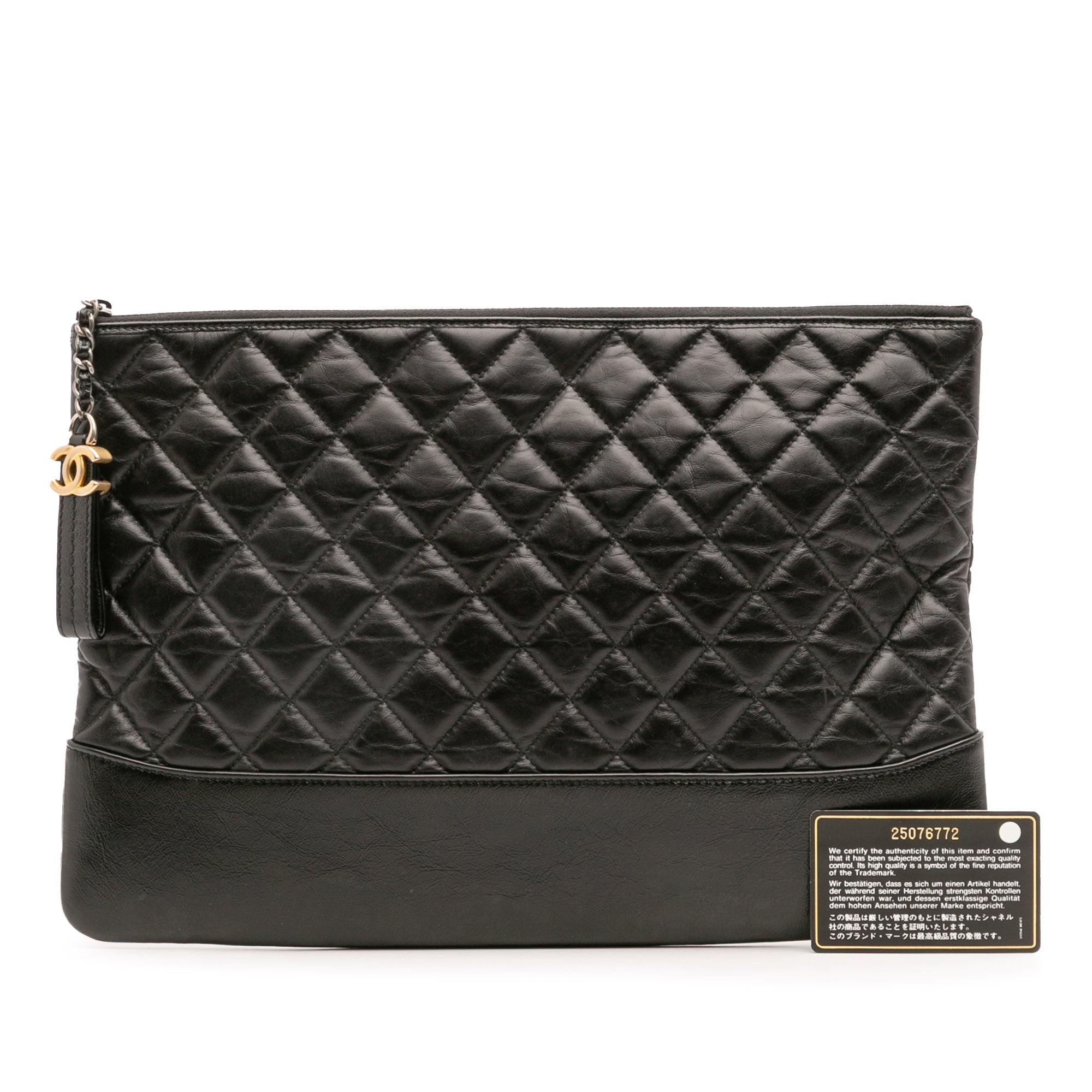 Large Aged Calfskin Gabrielle O Case Clutch