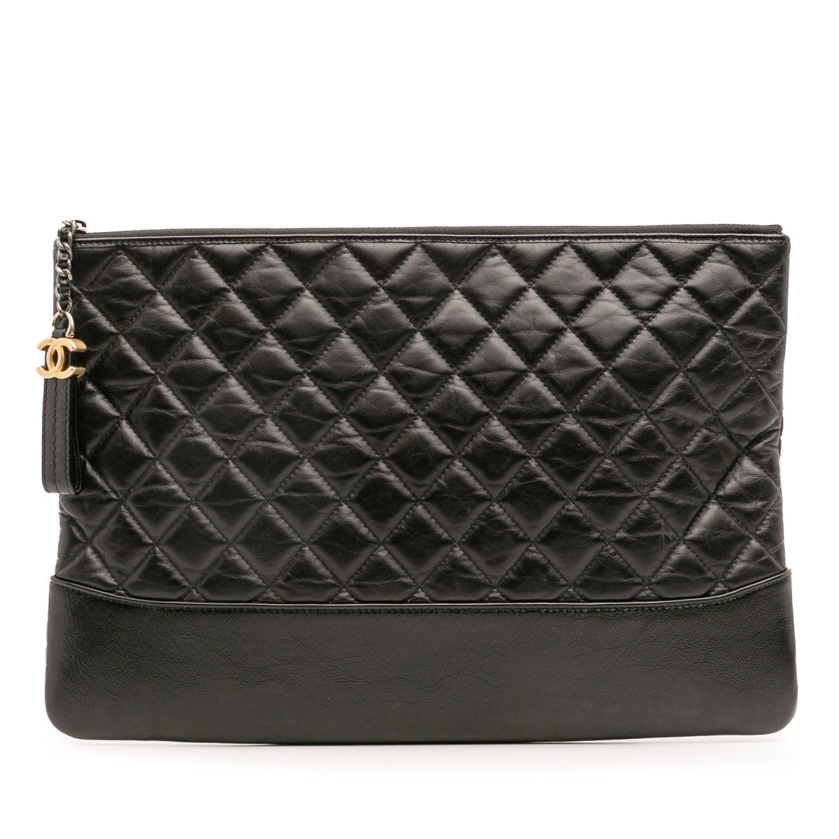 Large Aged Calfskin Gabrielle O Case Clutch