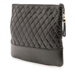 Large Aged Calfskin Gabrielle O Case Clutch