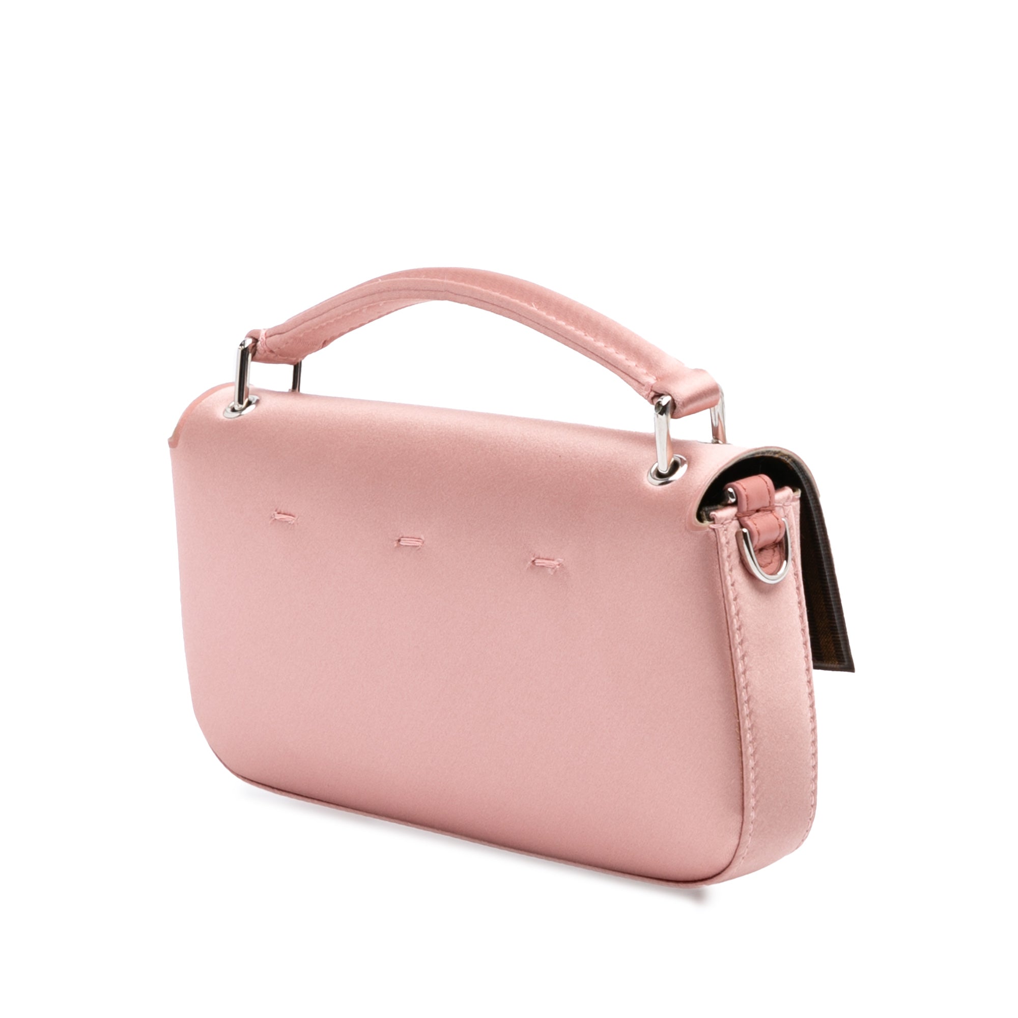 Silk Baguette Phone Pouch Satchel