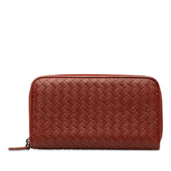 Intrecciato Zip Around Long Wallet