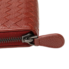 Intrecciato Zip Around Long Wallet