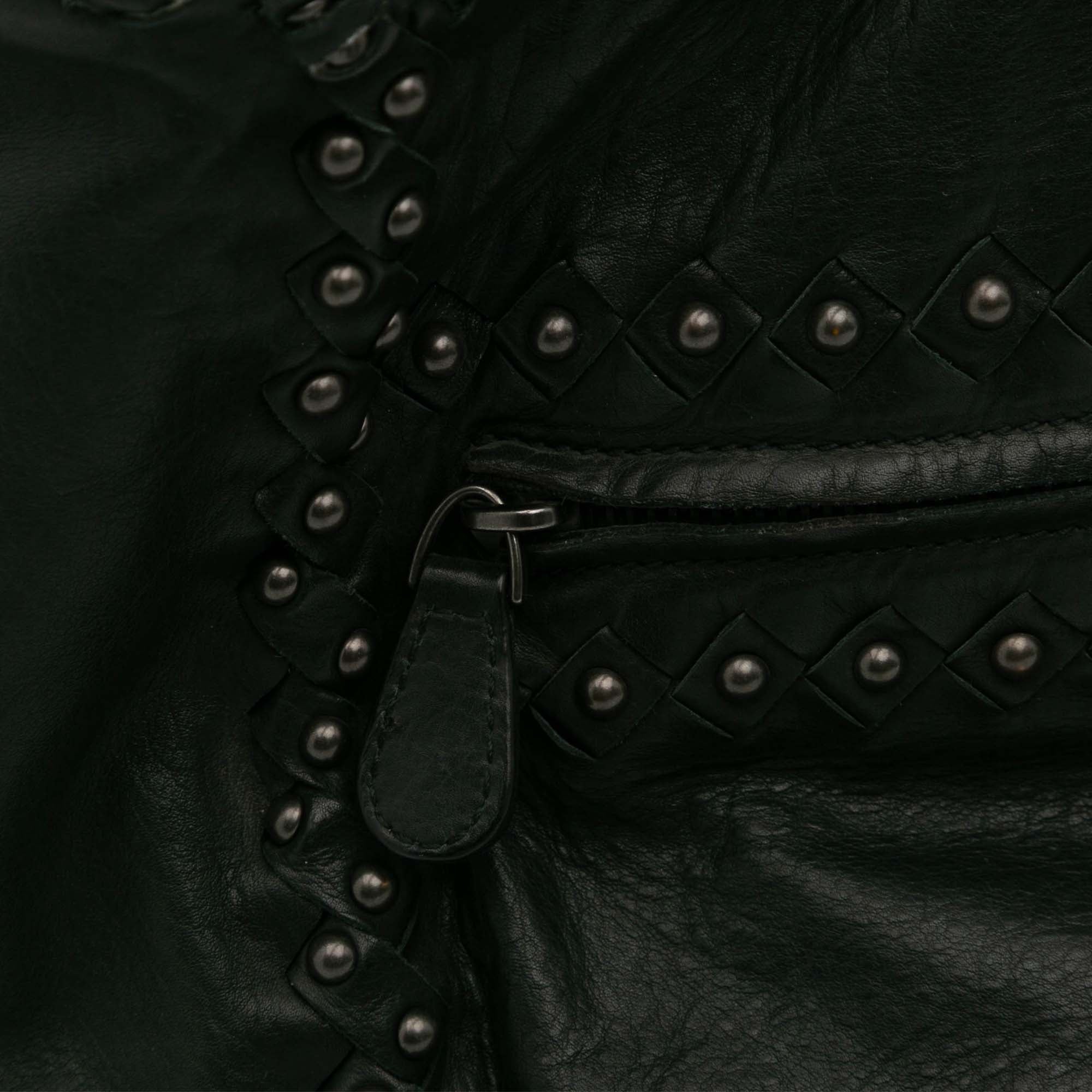 Studded Leather Tote
