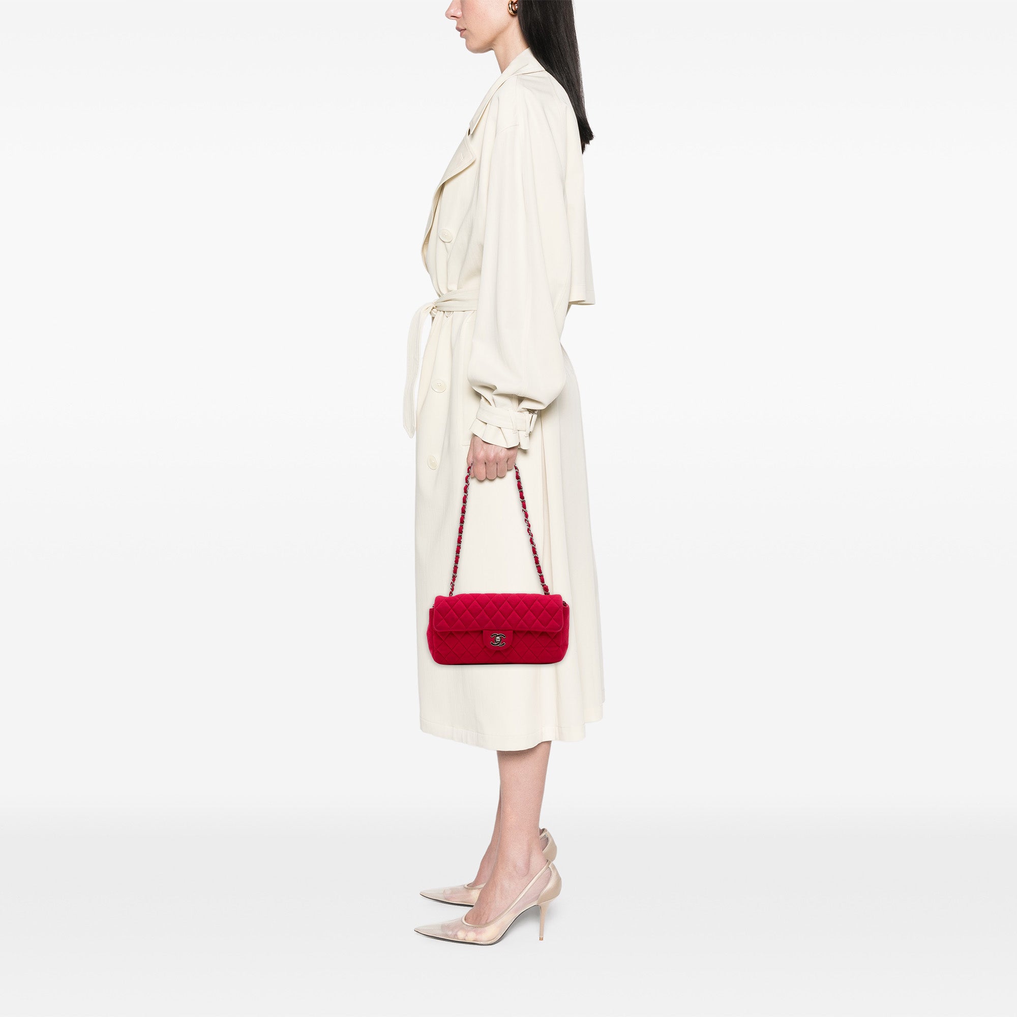 Quilted Jersey East West Single Flap