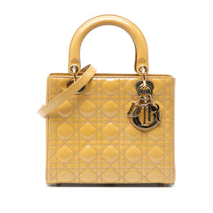 Medium Patent Cannage Lady Dior