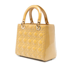Medium Patent Cannage Lady Dior