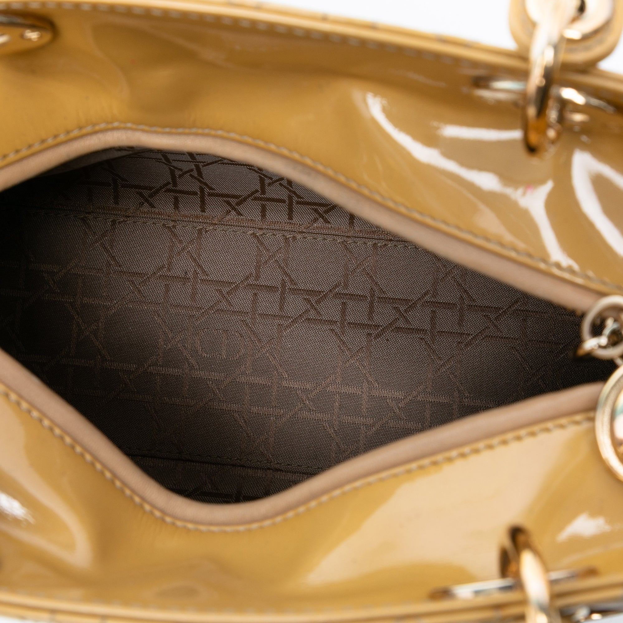 Medium Patent Cannage Lady Dior