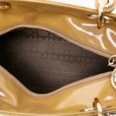 Medium Patent Cannage Lady Dior