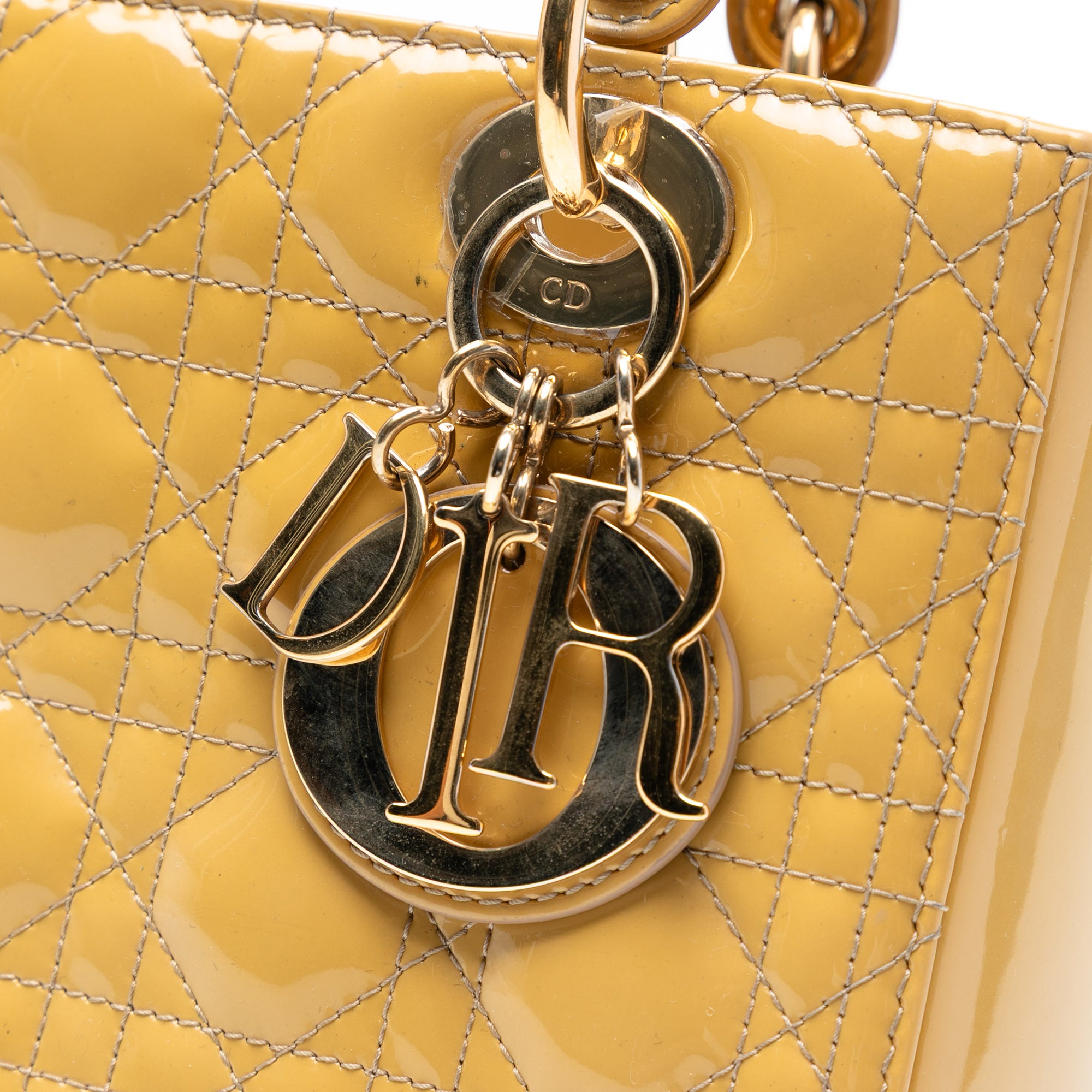 Medium Patent Cannage Lady Dior