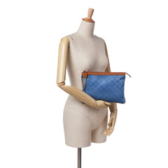 GG Nylon Top Zip Clutch