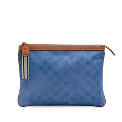 GG Nylon Top Zip Clutch