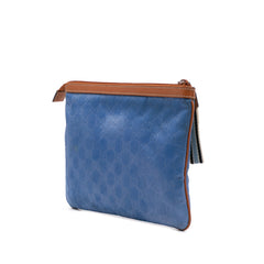 GG Nylon Top Zip Clutch