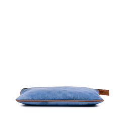 GG Nylon Top Zip Clutch