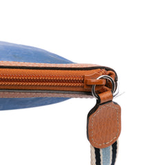 GG Nylon Top Zip Clutch