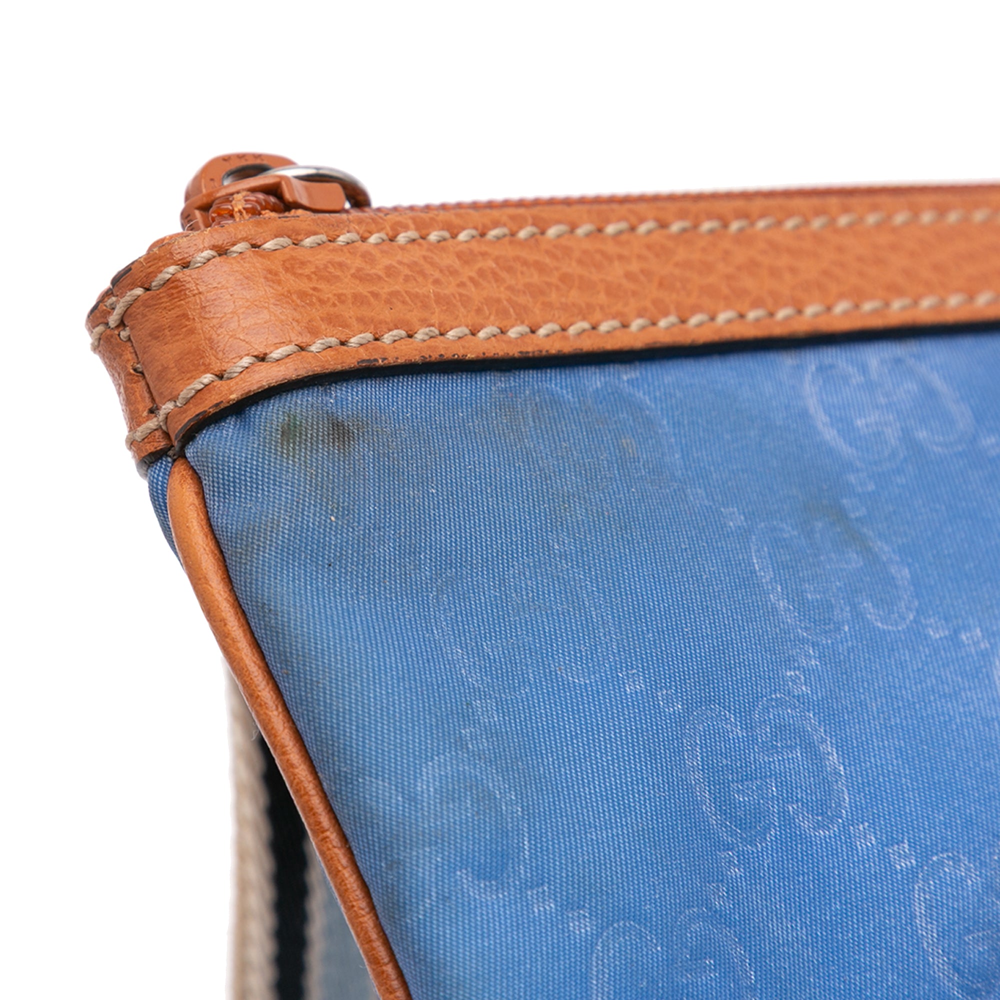 GG Nylon Top Zip Clutch