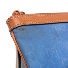 GG Nylon Top Zip Clutch