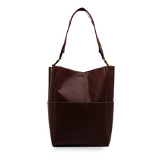 Medium Leather Seau Sangle Bucket Bag