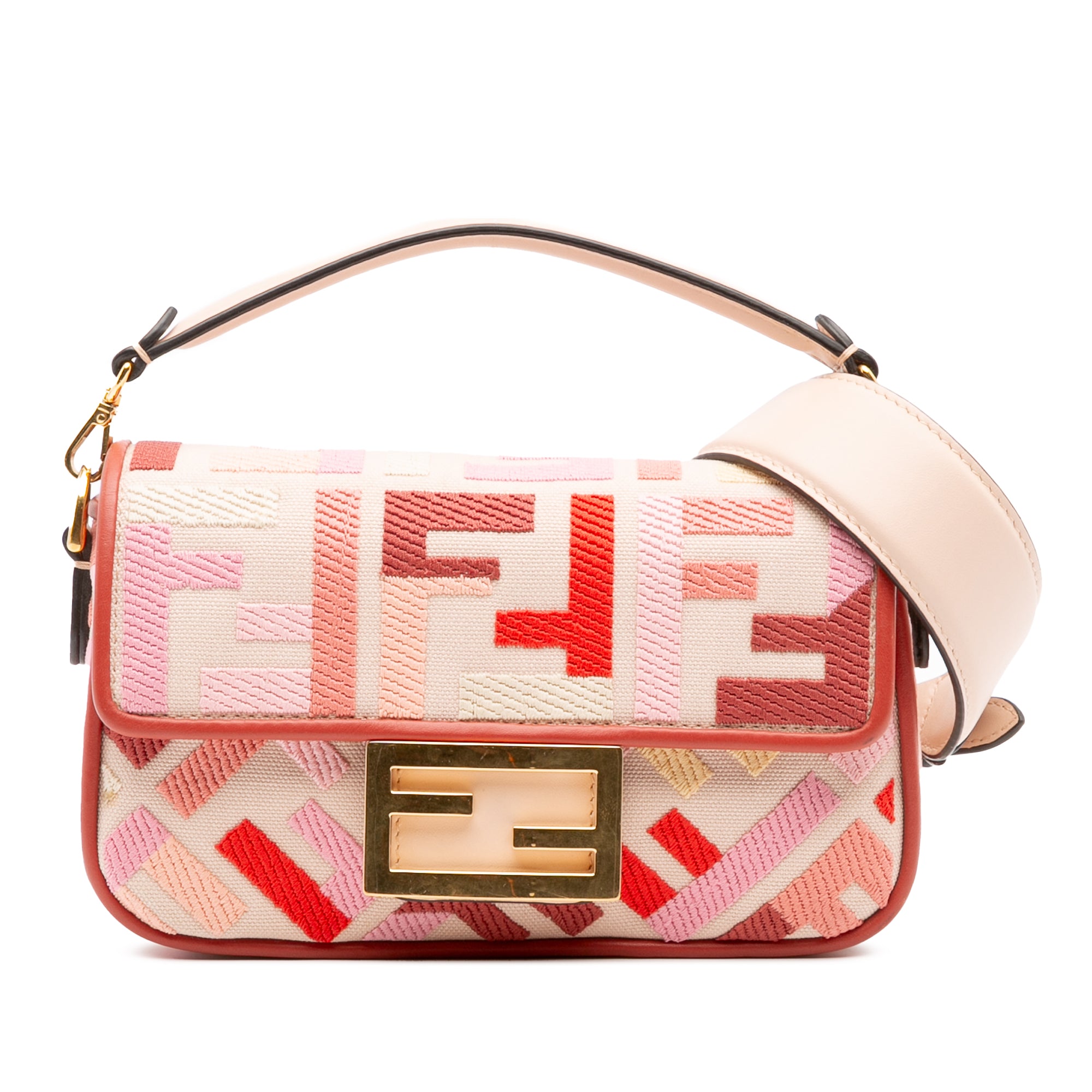 Mini Zucca Embroidered Baguette Satchel