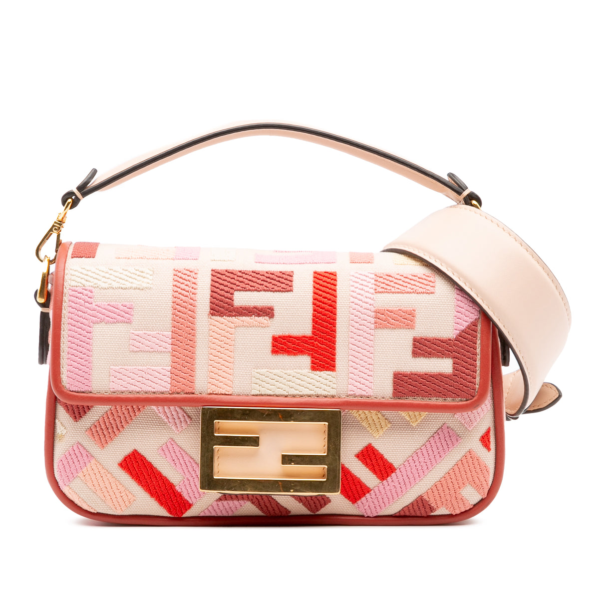 Mini Zucca Embroidered Baguette Satchel