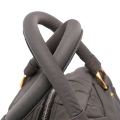 Chevron Quilted Tessuto Dome Satchel