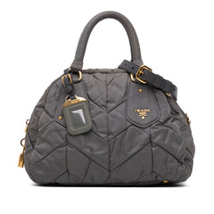 Chevron Quilted Tessuto Dome Satchel