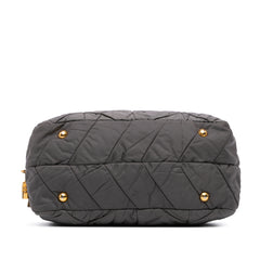 Chevron Quilted Tessuto Dome Satchel